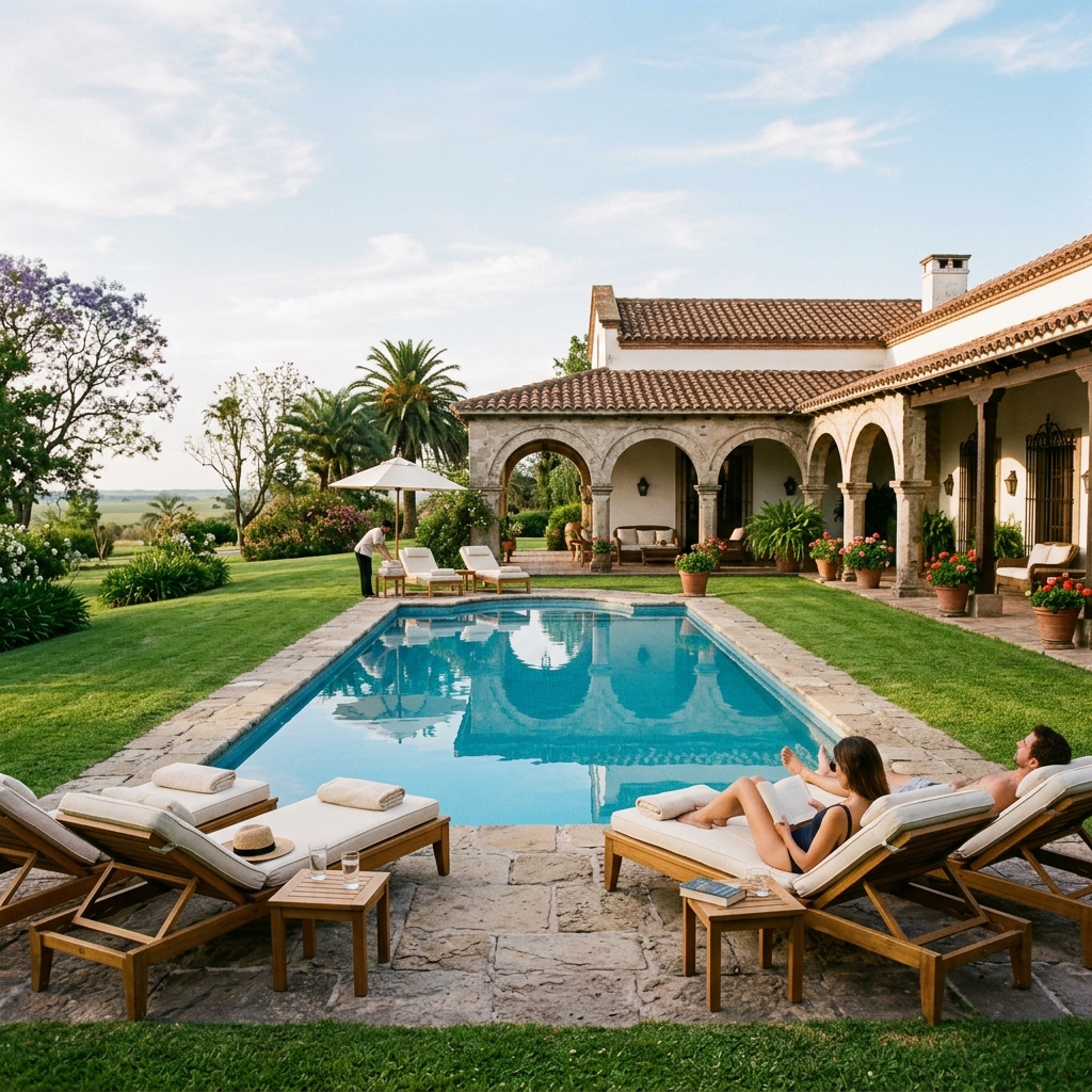 Piscine de prestige de l'estancia argentine